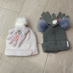 🧤🆕2 Sets BCBG Girls Knit Hat & Gloves🧤